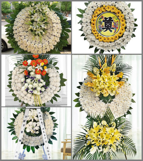 四川成都金堂县竹篙镇金华村花圈速递